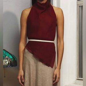 Tae Park kite top in wine